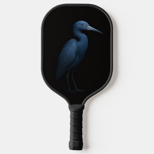 Zwarte 4 Luxe Pickleball Paddle, Kleine Blauwe Rei Paddle (Achterkant)