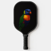 Zwarte 4 Luxe Pickleball Paddle, Lorikeet Papegaai Paddle (Voorkant)