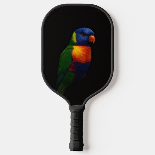 Zwarte 4 Luxe Pickleball Paddle, Lorikeet Papegaai Paddle (Achterkant)