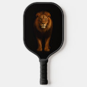 Zwarte 4 Luxe Pickleball Paddle, Majestueuze Leeuw Paddle (Voorkant)