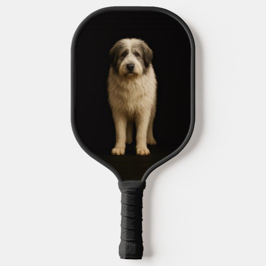 Zwarte 4 Luxe Pickleball Paddle, Mioritische Herde Paddle (Achterkant)