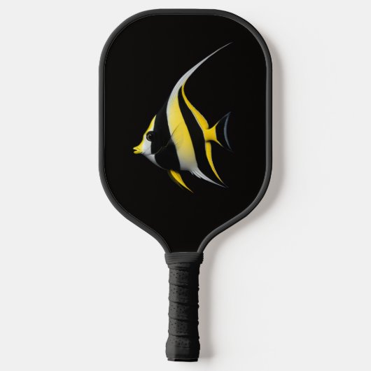Zwarte 4 Luxe Pickleball Paddle, Moorish Idol Paddle (Achterkant)