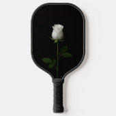 Zwarte 4 Luxe Pickleball Paddle, Pure Witte Roos Paddle (Voorkant)