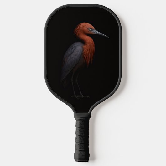 Zwarte 4 Luxe Pickleball Paddle, Reddish Egret Paddle (Achterkant)