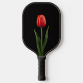 Zwarte 4 Luxe Pickleball Paddle, Robijnrode Tulp Paddle (Voorkant)