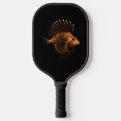 Zwarte 4 Luxe Pickleball Paddle, Rode Leeuwvis Paddle (Voorkant)