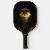 Zwarte 4 Luxe Pickleball Paddle, Rood Douc Langur Paddle (Voorkant)