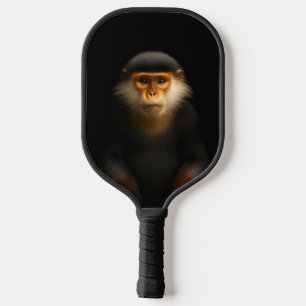 Zwarte 4 Luxe Pickleball Paddle, Rood Douc Langur Paddle