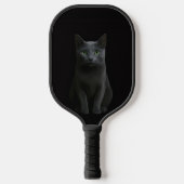 Zwarte 4 Luxe Pickleball Paddle, Russische Blauwe Paddle (Voorkant)