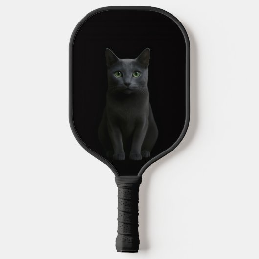 Zwarte 4 Luxe Pickleball Paddle, Russische Blauwe Paddle (Achterkant)