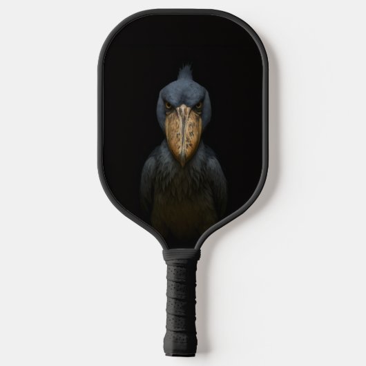 Zwarte 4 Luxe Pickleball Paddle, Shoebill Vogel Paddle (Achterkant)