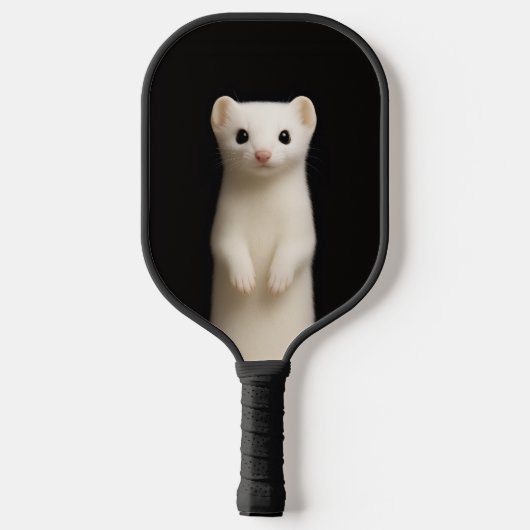 Zwarte 4 Luxe Pickleball Paddle, stijlvolle Hermel Paddle (Achterkant)