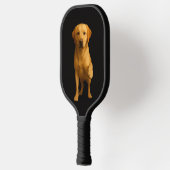 Zwarte 4 Luxe Pickleball Paddle, Teder Labrador Paddle (Links)