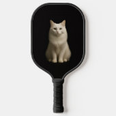 Zwarte 4 Luxe Pickleball Paddle, Turkse Angorakat Paddle (Voorkant)