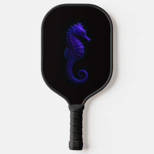 Zwarte 4 Luxe Pickleball Paddle, Violet Zeepaard Paddle (Achterkant)