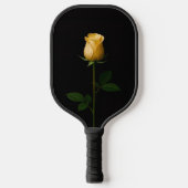 Zwarte 4 Luxe Pickleball Paddle, Zonovergoten Gele Paddle (Voorkant)