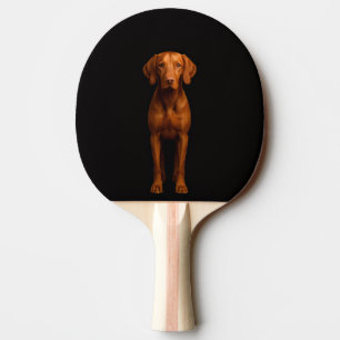 Zwarte 4 Luxe pingpongbat, Behendige Vizsla-hond Tafeltennisbatje