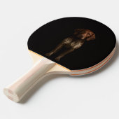 Zwarte 4 Luxe pingpongbat, Duitse Pointerhond Tafeltennisbatje (Voorkant Gekanteld)