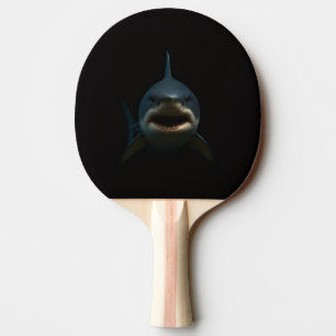 Zwarte 4 Luxe pingpongbat, Grote Witte Haai Tafeltennisbatje