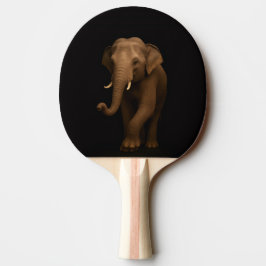 Zwarte 4 Luxe pingpongbat, Indische Olifant Tafeltennisbatje