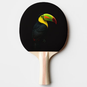 Zwarte 4 Luxe pingpongbat met Keel Billed Tucan Tafeltennisbatje