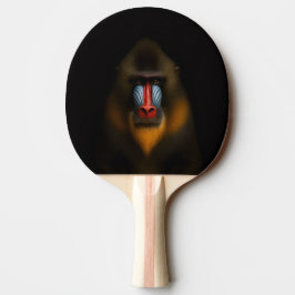 Zwarte 4 Luxe pingpongbat met Mandrill-aap Tafeltennisbatje