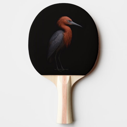 Zwarte 4 Luxe pingpongbat, Rode Amerikaanse Reiger Tafeltennisbatje (Achterkant)