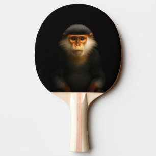 Zwarte 4 Luxe pingpongbat, Rood Douc Langur Tafeltennisbatje