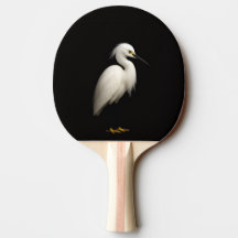 Zwarte 4 Luxe pingpongbat, Sneeuwreiger