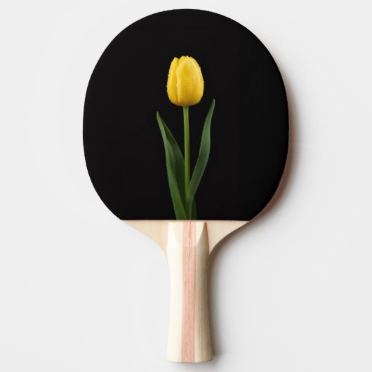 Zwarte 4 Luxe pingpongpaddle, Gouden Tulp Tafeltennisbatje (Voorkant)