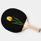 Zwarte 4 Luxe pingpongpaddle, Gouden Tulp Tafeltennisbatje (Zijkant)
