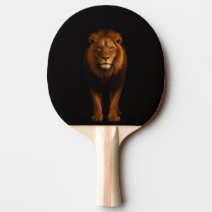 Zwarte 4 Luxe pingpongpaddle, Majestueuze Leeuw Tafeltennisbatje