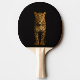 Zwarte 4 Luxe pingpongpaddle, Majestueuze Luipaard Tafeltennisbatje