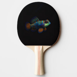 Zwarte 4 Luxe pingpongpaddle, Mandarin Dragonet Tafeltennisbatje