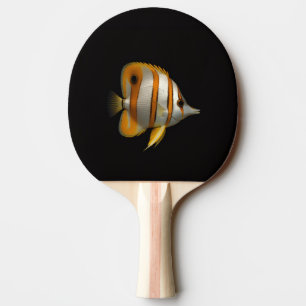 Zwarte 4 Luxe pingpongpaddle, Rif Vlindervis Tafeltennisbatje