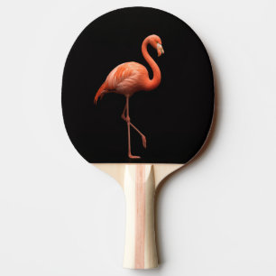 Zwarte 4 Luxe pingpongpaddle, Roze Flamingo Tafeltennisbatje