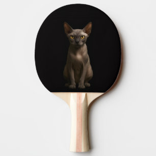 Zwarte 4 Luxe pingpongpaddle, Sphynx Kat Tafeltennisbatje