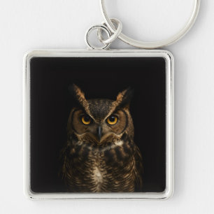 Zwarte 4 Luxe Sleutelhanger met Gouden Oog Uil