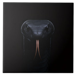 Zwarte 4 Luxe-tegel met Black Mamba-elegantie Tegeltje
