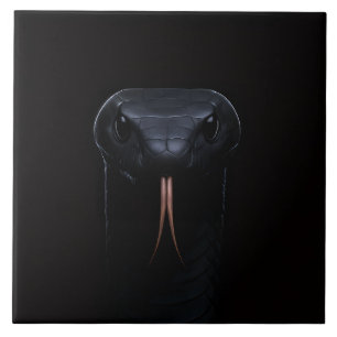 Zwarte 4 Luxe-tegel met Black Mamba-elegantie Tegeltje