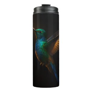 Zwarte 4 Luxe Thermische Bekerglas, Kolibrie Vlieg Thermosbeker