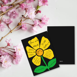 Zwarte 60e verjaardag gouden doedel bloem kaart