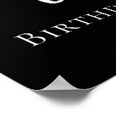 Zwarte 60ste verjaardag foto hart welkom poster (Hoek)