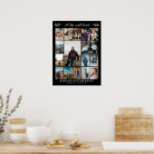 Zwarte A Leven Goed Geleid 17 Foto Collage Herdenk Poster (Keuken)