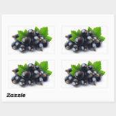 Zwarte aaltjes rechthoekige sticker (Vel)