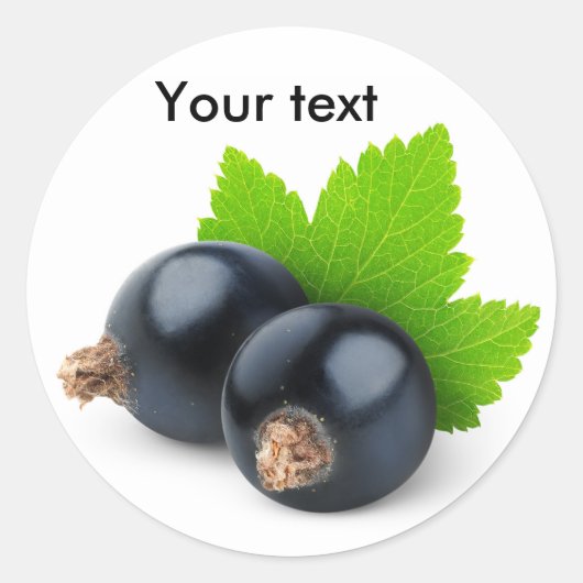 Zwarte aaltjes ronde sticker (Voorkant)