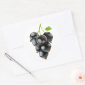 Zwarte aaltjes ronde sticker (Envelop)