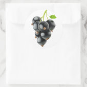 Zwarte aaltjes ronde sticker (Tas)