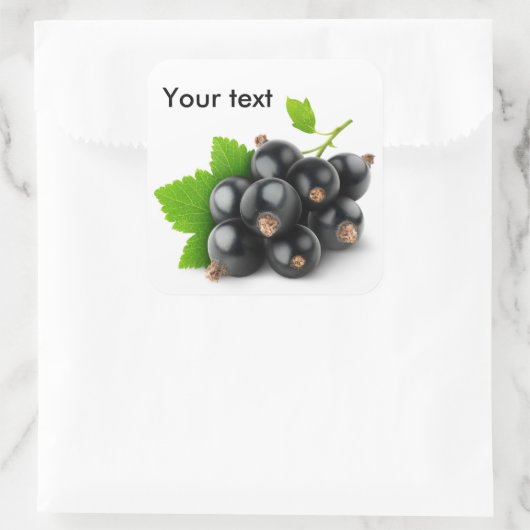 Zwarte aaltjes vierkante sticker (Tas)