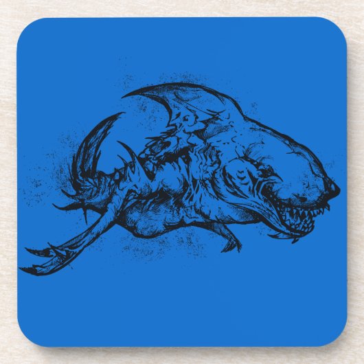 Zwarte aamshaai drankjes onderzetter (Voorkant)